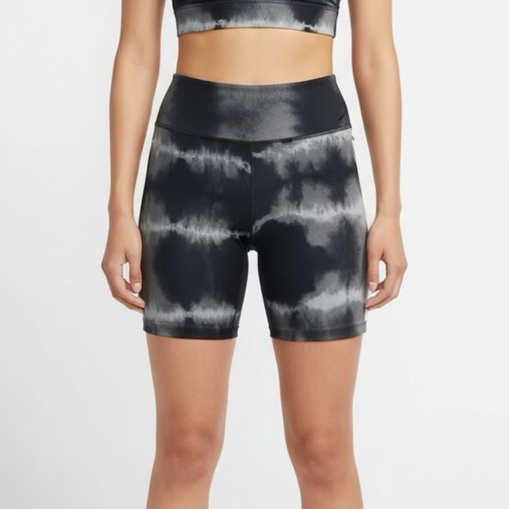 Women's Black Tie-Dye Nike Dry Fit Shorts